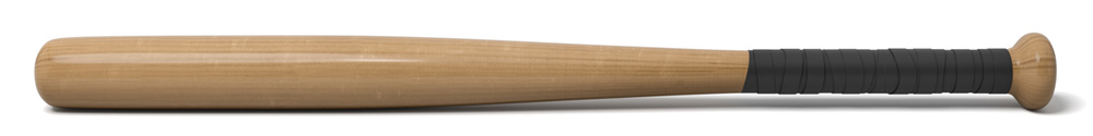 baseball bat stretched horizontally